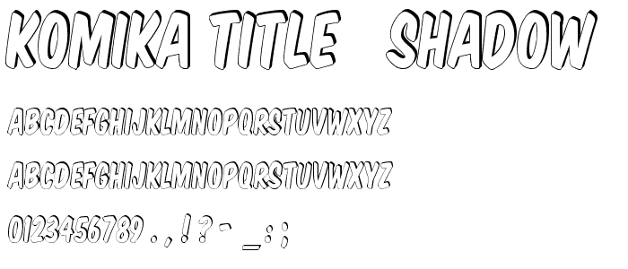 Komika Title - Shadow font